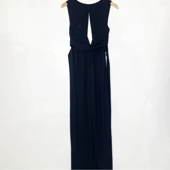 Lulus Make Memories Black Plunge Sleeveless Wide-Leg Jumpsuit Size Small - Picture 8 of 8